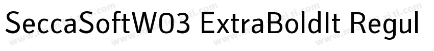 SeccaSoftW03 ExtraBoldIt Regular字体转换